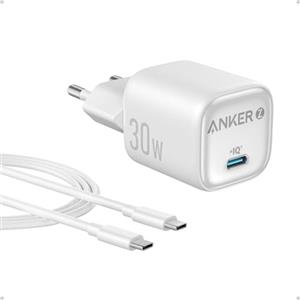 Anker Zolo Caricatore USB C da 30W Compatto con Tecnologia GaN Controllo della Temperatura Avanzato, Design Compatto e Ricarica 3 Volte Più Veloce, Compatibile con iPhone, iPad, Samsung, Pixel e Altri