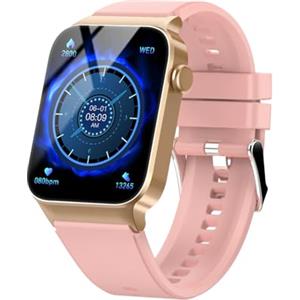 STECEi Smartwatch Uomo Donna Rispondi/Effettua Chiamate, 1.85" Orologio Smartwatch con 113 Sportivo, Impermeabil IP68 Sportivo Watch con Contapassi/Sonno/Cardiofrequenzimetro, Rosa