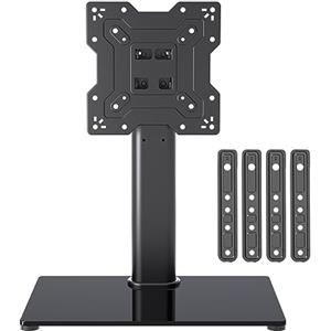 XINLEI Supporto TV Universale da Tavolo per LCD/LED 17-55 Pollici, Portata 40kg (88 libbre), Regolabile in Altezza, Base in Vetro Temperato, VESA 400x400mm, Supporto Monitor e TV TS102
