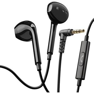 LUDOS ZENITH Auricolari In-Ear Cuffie, Cuffiette con Filo e Microfono, 2 Anni di Garanzia, Cuffie Isolamento Acustico, Cuffiette Cellulare, Jack 3,5 mm per iPhone, iPad, Apple, Samsung, Huawei - Nero