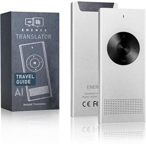 Enence Traduttore Istantaneo Vocale, MUAMA Traduttore Vocale Istantaneo Multilingue. Simultanea AI Translator Portatile a Due Vie per 60+ Lingue ad Alta Precisione Vocale. Offline 19 Lingue, con App