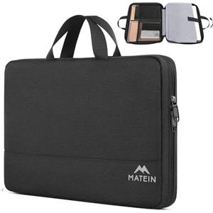 MATEIN Custodia Borsa Porta PC 17 17,3 Pollici, Impermeabile Custodia Computer Portatili Custodie Morbide Cover per PC Portatili Notebook,Compatibile con Asus Dell, Regalo per Uomo Donna, Nero
