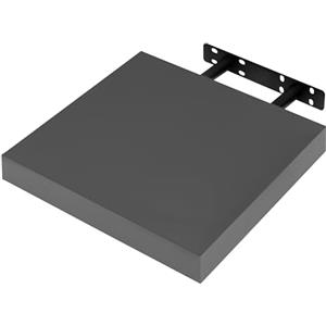 WOLTU Mensola da Muro Rettangolare Scaffale Libreria a Parete Decorazione per Cameretta Ufficio Porta CD/Dvd in Legno Grigio Scuro 25cm RG9365dgr