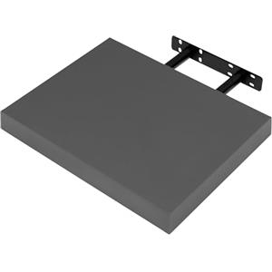 WOLTU Mensola da Muro Rettangolare Scaffale Libreria a Parete Decorazione per Cameretta Ufficio Porta CD/Dvd in Legno Grigio scuro 30cm RG9371dgr