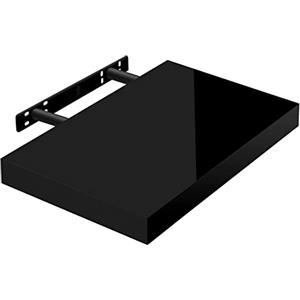 WOLTU Mensola da Muro Scaffale Sospeso da Parete Libreria Piccola per Soggiorno Cameretta Porta CD Dvd, Pannello MDF 30x22,9x3,8cm, Nero, RG9476sz