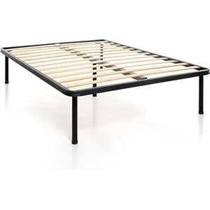 DOLCI SOGNI Rete Matrimoniale 140x190, Rete Ortopedica con Piedi Smontabili e 5° Piede Centrale per Massima Stabilità, Letto alla Francese, Struttura Letto Matrimoniale 140x190, 100% Made in Italy