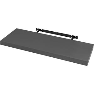 WOLTU Mensola da Muro Rettangolare Scaffale Libreria a Parete Decorazione per Cameretta Ufficio Porta CD/Dvd in Legno Grigio scuro 70cm RG9369dgr