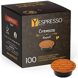 yespresso 100 Capsule Compatibili con Lavazza A Modo Mio miscela Cremoso