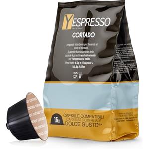 Yespresso 64 Capsule CORTADO Compatibili con Dolce Gusto