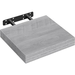 WOLTU Mensola da Muro Rettangolare Scaffale Libreria a Parete Decorazione per Cameretta Ufficio Porta CD/Dvd in Legno Rovere grigio 25cm RG9365grei