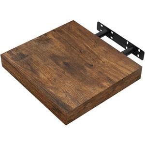 WOLTU Mensola da Muro Scaffale Libreria a Parete Decorazione per Cucina, Bagno, Camera da Letto, Ufficio, Soggiorno 25x23x3.8cm Marrone Vintag RG9365hov