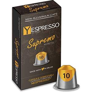 yespresso 100 Capsule ALLUMINIO compatibili con Nespresso SUPREMO