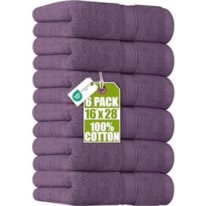 Utopia Towels - Set di Asciugamani Mani (6 Pezzi, 41x 71 cm) - 100% Cotone - Perfezionare per Hotel & Spa - Massima Morbidezza e assorbenza da Parte di (Prugna)