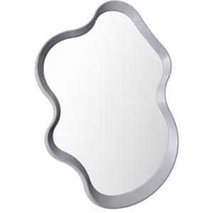 Baroni Home Specchio da Parete Design con Cornice Ondulata in Plastica, Specchio Decorativo Moderno per Soggiorno, Bagno, Camera e Ingresso, 55x80 cm Medio