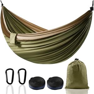 Sancen Amaca Matrimoniale XXL 300 x 200 cm - Amaca da Giardino, amaca campeggio, Portatile da Esterno con Portata di 300 kg - Ideale per Viaggi, Balcone e Interni (Verde militare)