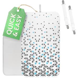 SimplySmooth Tavolo da Stiro 100x60 - Coperta Resistente al Calore con Tensori, Panno da Stiro + E-Book - Antiscivolo da Viaggio