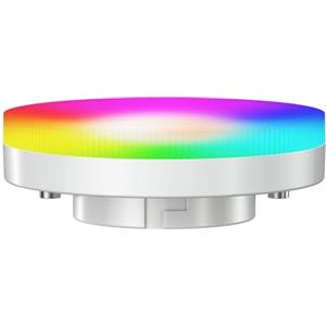 ledscom.de Lampadina GX53 LED RGB, bianco caldo - bianco freddo (2900-6100 K), 6,6 W, 670lm, 107°, Smart Home, WLAN, Alexa, opaco