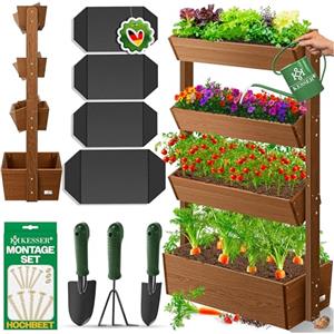 KESSER® Fioriera Verticale Premium - Cassetta per i Fiori - vasi per Fiori e Piante - fioriera per Letti di Verdura ed Erbe aromatiche - orto Verticale - Giardino Verticale