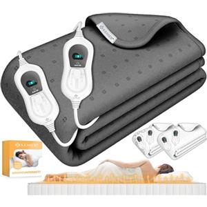KESSER® Doppio Sottovaso termico 160x140cm con spegnimento automatico, con telecomando | Coperta riscaldante con 3 livelli di temperatura | Base termica per letto riscaldatore materasso