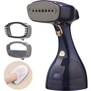 LEBENLANG Ferro Stiro Verticale 1500W - Vapore 25g/min & Tank 300ml con Guanto I Stiratrice Verticale Stirella Verticale Steamer Vestiti Ferro Verticale a Vapore Mini Steamer Portatile per Viaggio