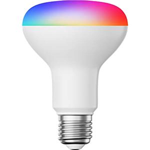 ledscom.de Lampadina LED RGB E27, R80, bianco caldo - bianco freddo (2700-6300 K), 9,9 W, 950lm, Smart Home, WLAN, Alexa, opaca