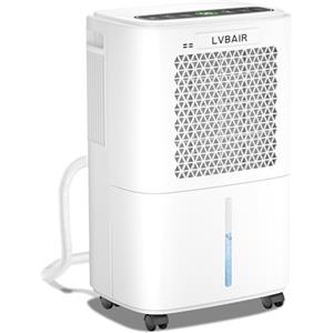 LVBAIR Deumidificatore 12L/giorno - potente deumidificatore elettrico, risparmio energetico, portatile, 3 modalità e controllo intelligente dell'umidità, deumidificatore elettrico