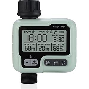 Johgee Irrigatore Giardino Timer per Irrigazione Giardino computer irrigazione IPX5 Timer automatico dell'acqua Facile Controlla
