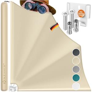 KESSER® Frangivista per balcone, pieghevole, con supporto a parete, 140 x 140 cm, protezione da vento e sguardi indiscreti, protezione da sguardi indiscreti, tenda laterale, resistente alle intemperie