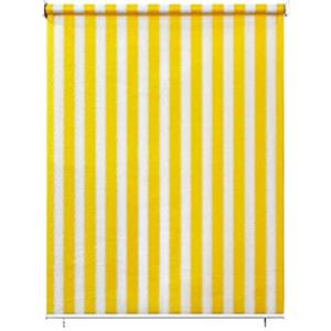 paramondo Tenda da Sole Verticale a Rullo per Esterno Avvolgibile Impermeabile Resistente Anti UV Protezione della Privacy Bianco, 120 x 140 cm giallo-bianco