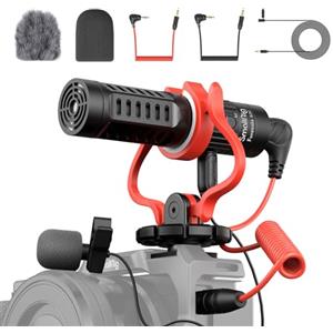 SMALLRIG On-Camera Microphone Microfono per Fotocamera, Video Microfono con Design Stereo Professionale per Fotocamere e Videocamere DSLR - 3468