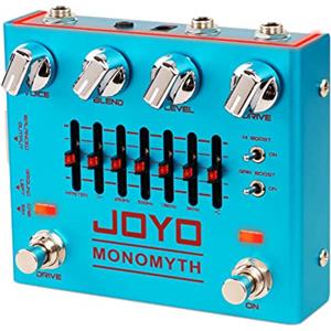 JOYO Pedale per basso chitarra elettrica Overdrive, simulatore di amplificatore, effetto con EQ e riduzione del rumore per bassista (MONOMYTH R-26)