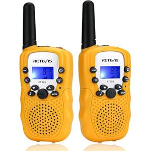 Retevis RT388 Giocattoli Bambini, Walkie Talkie Bambini con Serratura a Chiave, VOX, Natale Regalo da Esterno per Bambino di 4-12 Anni per Attività Esterna, Interna, Festival (Giallo, 1 Paio)