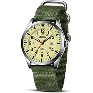 HANPOSH Orologio Uomo Orologi Militari Da polso Impermeabili Analogici Al Quarzo Da Uomo Con Datario Orologio Minimalisti Sportivi Tattici in Nylon