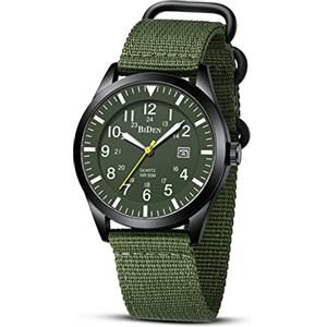 HANPOSH Orologio Uomo Orologi Militari Da polso Impermeabili Analogici Al Quarzo Da Uomo Con Datario Orologio Minimalisti Sportivi Tattici in Nylon
