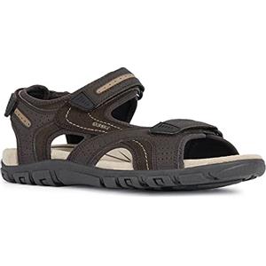 Geox Uomo Sandal Strada D, Sandali Uomo, Blu Grigio Navy Dk Grey, 45 EU