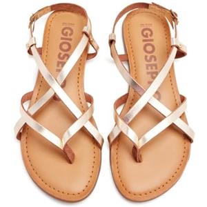 GIOSEPPO Sandali bianchi stile romano da donna lelex, CUOIO, 36 EU