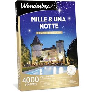 WONDERBOX - Cofanetto Regalo - Mille & Una Notte Relax E Delizie - 1 Notte + Cena de Degustazione e Attività Benessere oppure 2 Notti + 1 Cena + 2 Colazioni - Regalo per una Coppia