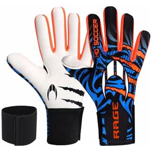 HO Soccer Rage Plus Hazard V2 Blue - Guanti da portiere, unisex, blu/arancione
