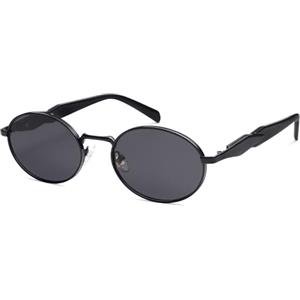 SOJOS Occhiali da sole vintage ovali in metallo donna uomo retrò occhiali da sole con protezione UV400 SJ1224, Large