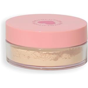 Revolution Beauty London I Heart Revolution Cipria in Polvere Libera, Arricchita con Vitamine e Ingredienti Nutrienti, Effetto Morbido e Levigato, Vegana e Non Testata su Animali, 30 g, Peach