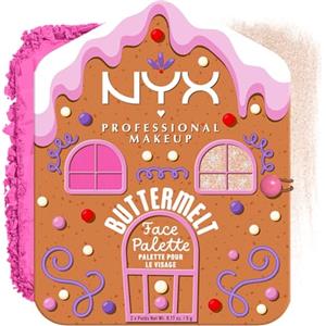 NYX Professional Makeup Palette Duo Blush & Illuminante, formula sfumabile e colore luminoso, fino a 12 ore di tenuta, Buttermelt, Shade: 01 Light Medium, 10 g