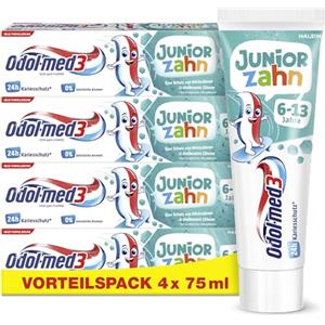 Odol-med 3 Dentifricio - Odol-med3, dentifricio per bambini dai 6 anni, dentifricio per la protezione dei denti da latte e dei denti permanenti, senza biossido di titanio, aromi artificiali e dolcificanti, 75 ml