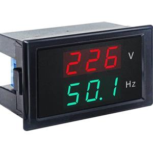 KETOTEK Misuratore di frequenza di tensione da pannello Voltmetro digitale AC 80-300V 45-65 Hz Volt Voltaggio Tester doppio display LED