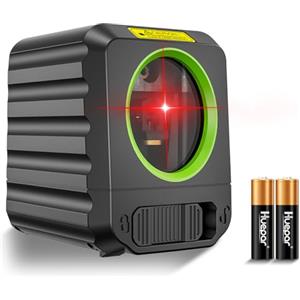 Huepar Livella Laser Autolivellante 25M, Linea Laser Rosso a Croce, Orizzontale e Verticale, IP54 Batteria Inclusa-B011R