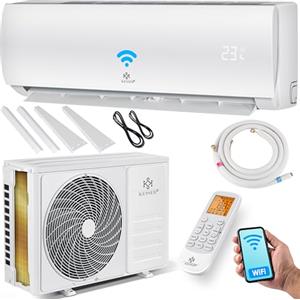 KESSER® Climatizzatore Split - condizionatore d'aria con funzione WiFi/App - raffreddamento A++/ riscaldamento A+, refrigerante R32, telecomando e funzione timer, Split 12000 BTU/h / 3400 Watt