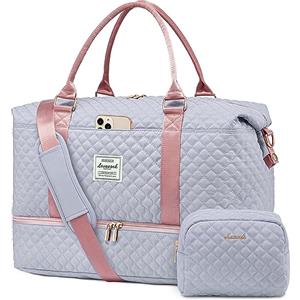 LOVEVOOK Borsone da Viaggio Donna Borsa Palestra Donna Bagaglio a Mano Easyjet Cabin Bag Weekend Travel Duffel Gym Bag con Organizer Valigia Grande Borsa Parto Ospedale Mamma Nascita per Aereo Fitness