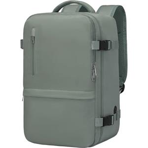 Xkdoai Zaino 40x30x20 per Ryanair Zaino da Viaggio Bagaglio a Mano 40x30x20 Ryanair con Borsa Antifurto e Tasca per Bottiglie per Viaggi Brevi Scuro Verde