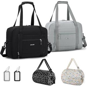 SPAHER 2X Borsone da Viaggio Wizzair Vueling 40x30x20 Bagaglio a Borsone Palestra Sportiva Grande 25L Donna Uomo Impermeabile Borsa da Viaggio Piscina Fitness Travel Cabin Bag con Tasca Umida