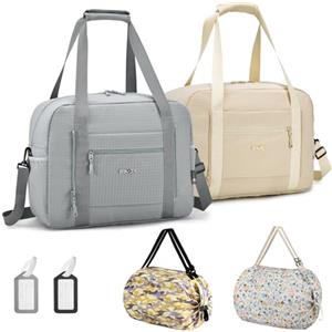 SPAHER 2X Borsone da Viaggio Wizzair Vueling 40x30x20 Bagaglio a Borsone Palestra Sportiva Grande 25L Donna Uomo Impermeabile Borsa da Viaggio Piscina Fitness Travel Cabin Bag con Tasca Umida