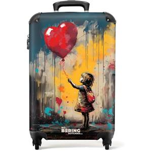 NoBoringSuitcases.com Valigia Trolley Bagaglio 55x40x20 cm, 10 kg - Ragazza Giallo